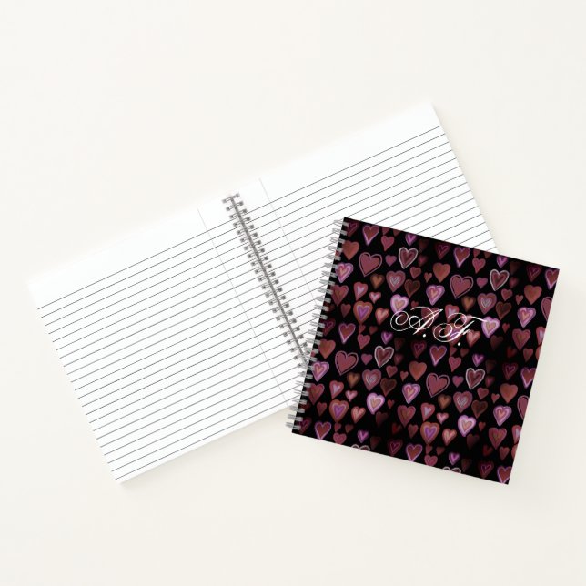 Red hearty design notebook (Inside)