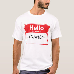 Red Hello My Name is , <NAME> T-Shirt