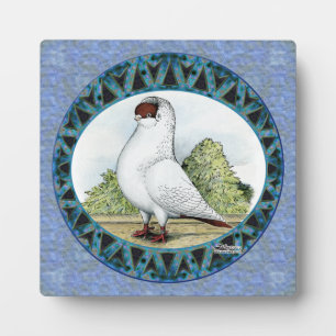 Red Helmet Pigeon Design Plaque