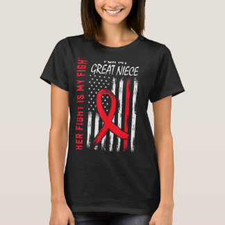 Red Her Fight Great Niece Heart Disease Awareness T-Shirt