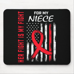 Red Her Fight Niece Heart Disease Awareness Us Fla Mouse Pad