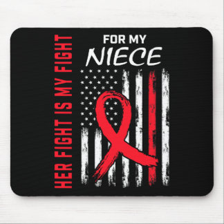 Red Her Fight Niece Heart Disease Awareness Us Fla Mouse Pad