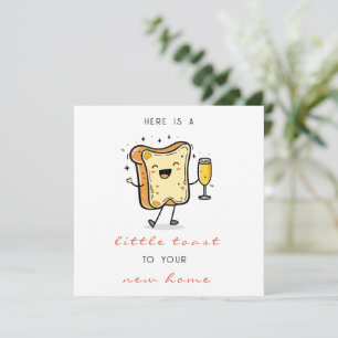 Red Here's a Little Toast to Your New Home Holiday Card
