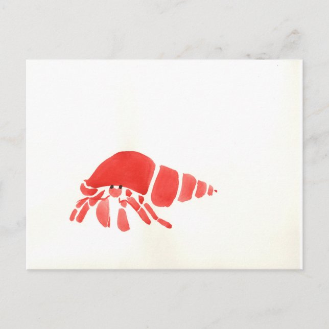 Red Hermit Crab Postcard (Front)
