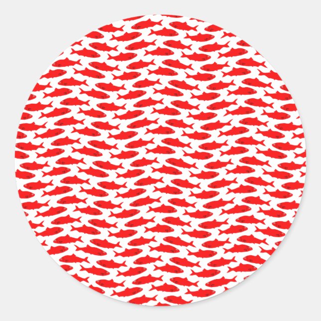 Red Herring wallpaper (Transparent background) Classic Round Sticker (Front)