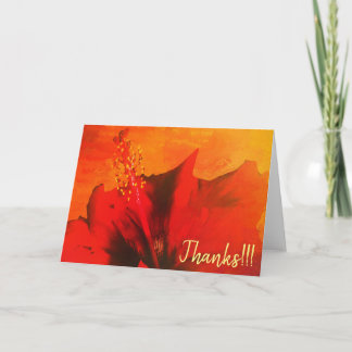 red hibiscus 1-18  greeting card