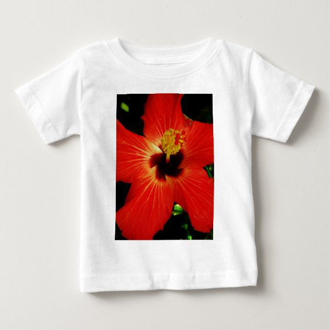 Red Hibiscus Baby T-Shirt (Front)
