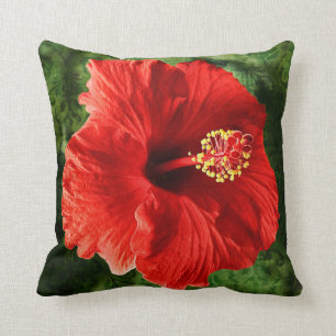 Red Hibiscus Cushion