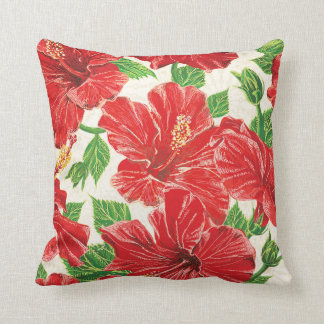 Red Hibiscus Cushion