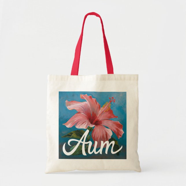 Red Hibiscus Flower Art Budget Tote Bag  (Front)