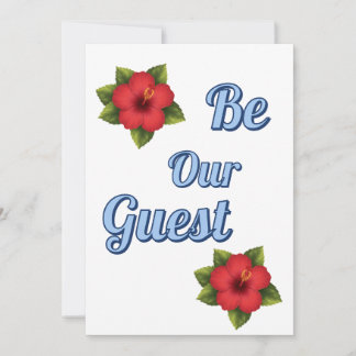 Red Hibiscus Flower Card | Invitation Card |