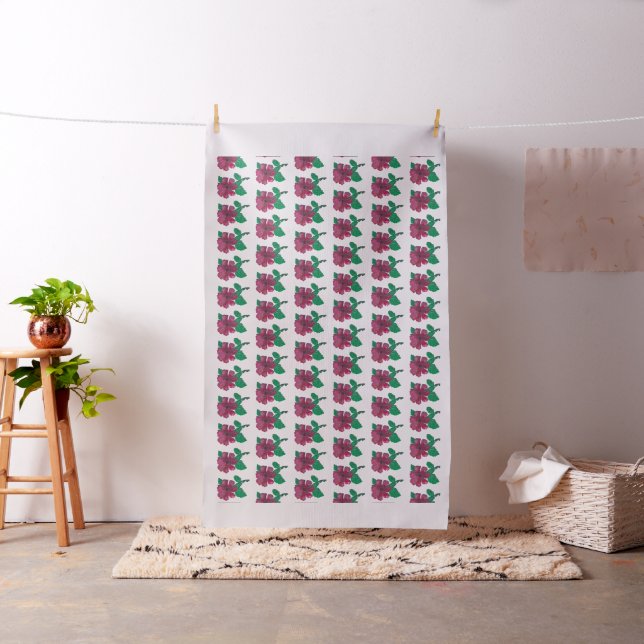 red hibiscus flower fabric (In Situ)