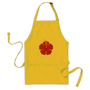 Red Hibiscus Flower Standard Apron