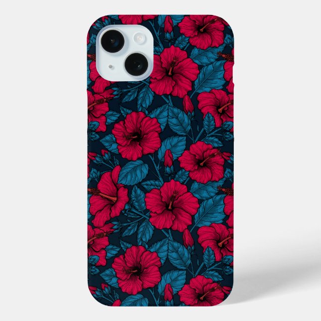 Red hibiscus flowers Case-Mate iPhone case (Back)