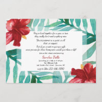 Red Hibiscus Invitation