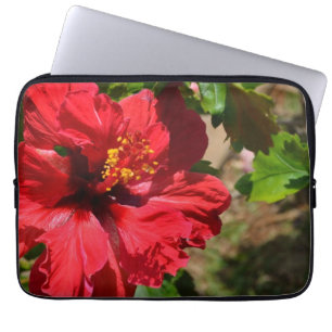 Red Hibiscus Laptop Computer Sleeve