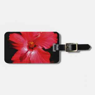 Red Hibiscus Luggage Tag