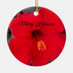 Red Hibiscus Ornament