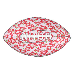 Red Hibiscus, Red Flowers, Pattern Of Flowers Football