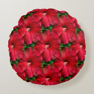 Red Hibiscus....... Round Cushion