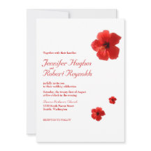 Red Hibiscus Tropical Budget Wedding
