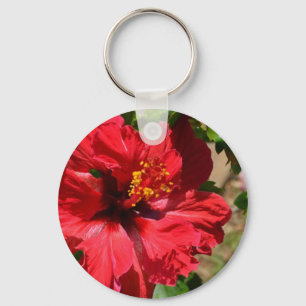 Red Hibisus Key Chain