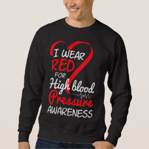 Red High Blood Pressure Awareness Doctors Sweatshirt