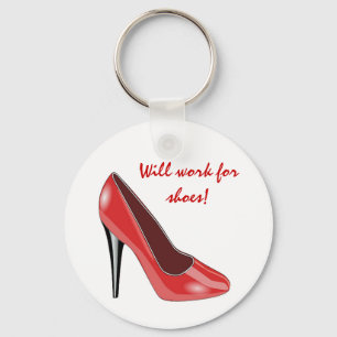 Red High Heel Shoe Keychain