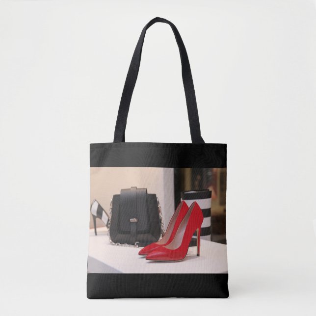 Red High Heel Shoes and Purses Tote Bag (Front)