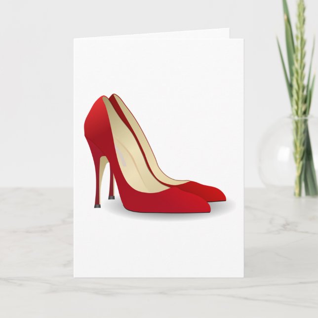 red high heel shoes card (Front)