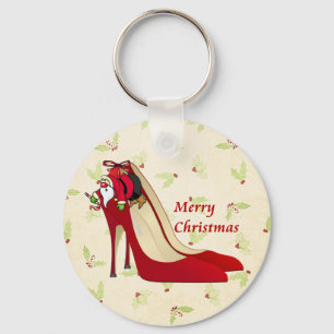 Red High Heel Shoes / Santa Elf Key Ring