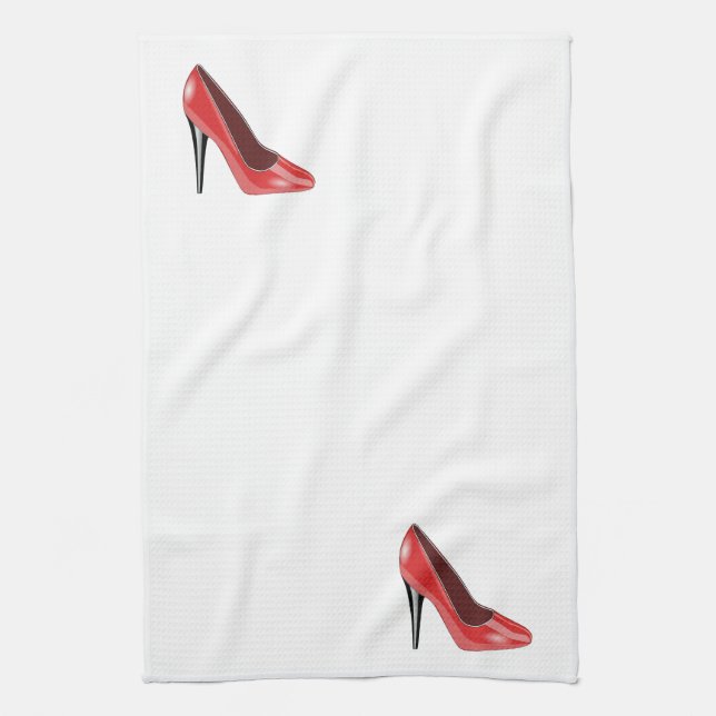 Red High Heel Tea Towel (Vertical)