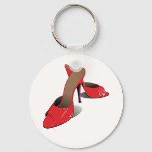 Red High Heeled Shoes Fashion Keychain