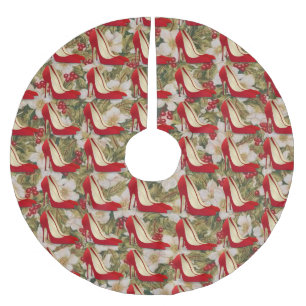 RED HIGH HEELS CHRISTMAS TREE SKIRT