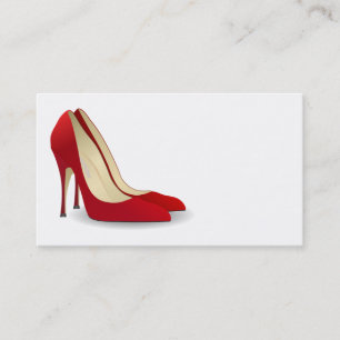 RED HIGH HEELS SHOES BUSINESS CARDS