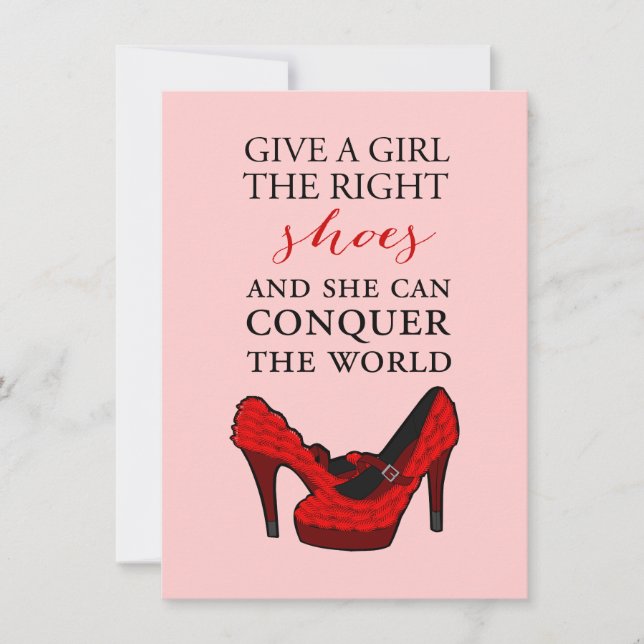 Red High Heels Stiletto Fashion BirthdayInvitation Invitation (Front)