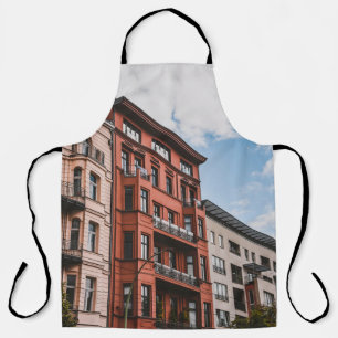 RED HIGH RISE BUILDING APRON