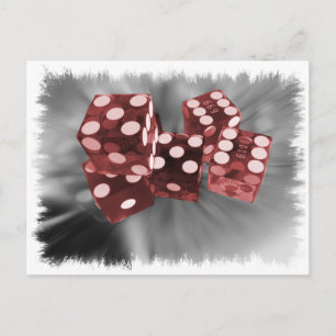 Red High Roller Dice Las Vegas Postcard