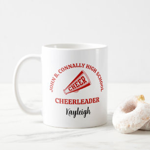 Red High School Cheerleader Personalised Coffee Mug