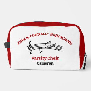 Red High School Choir Personalised Dopp Kit