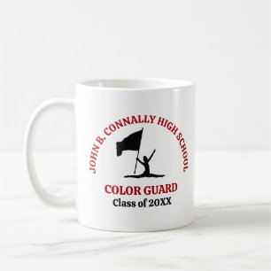 Red High School Colour Guard Personalised Coffee Mug