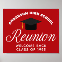 Red High School Reunion Custom Alumni Welcome