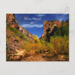 Red Hills Utah Landscape, New Address Announcement Postcard