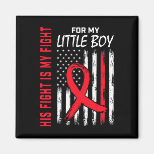 Red His Fight Son Little Boy Heart Disease Usa Fla Magnet