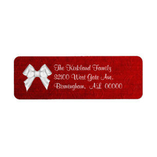 Red Holiday Address Labels