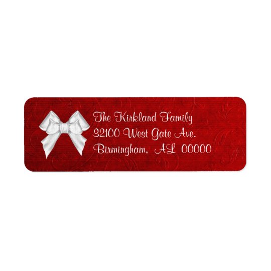 Red Holiday Address Labels
