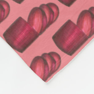 Red Holiday Cranberry Sauce Christmas Foodie Print Fleece Blanket