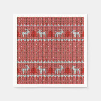 Red Holiday Party Napkins