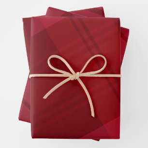 Red holiday plaid classic bold Christmas Wrapping Paper Sheet