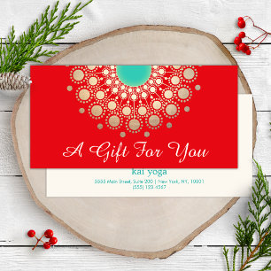 Red Holiday Salon Spa Christmas Gift Certificate
